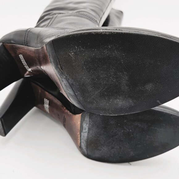 Sundance Raquel Black Leather Knee High Boots EU41 - Made in Italy - Picture 5 of 7